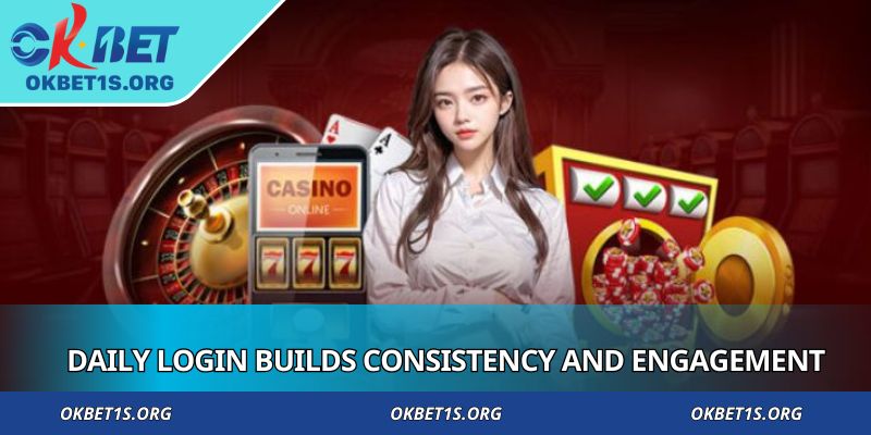 Daily login builds consistency and engagement